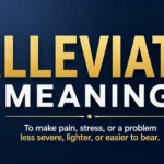Alleviate Meaning