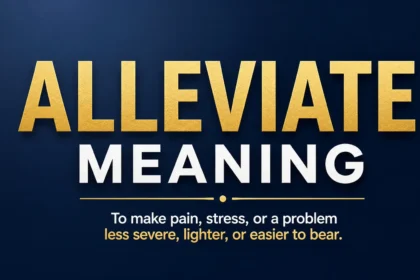 Alleviate Meaning