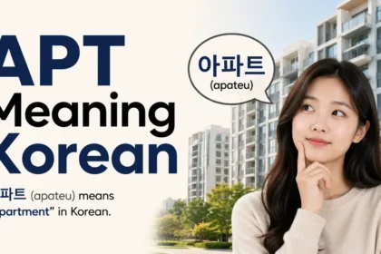 APT Meaning Korean