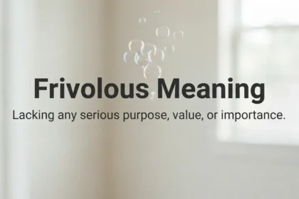 Frivolous Meaning