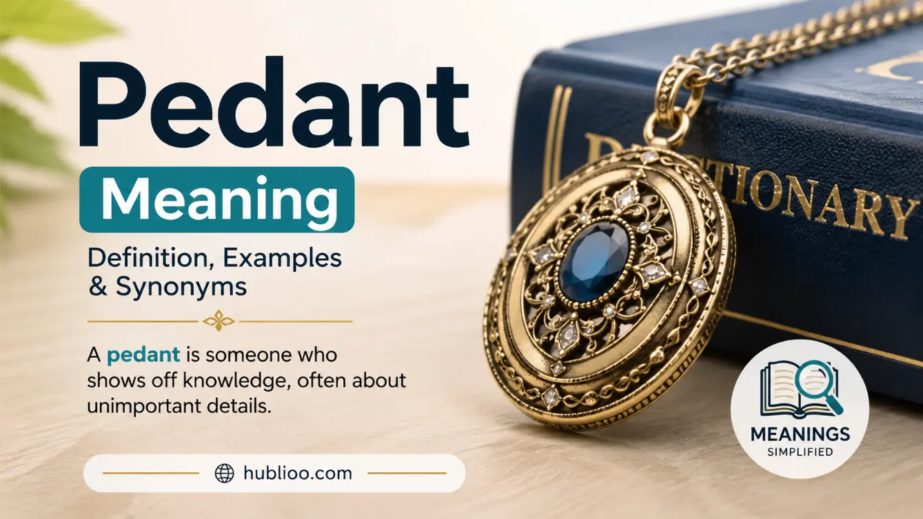 pedant meaning
