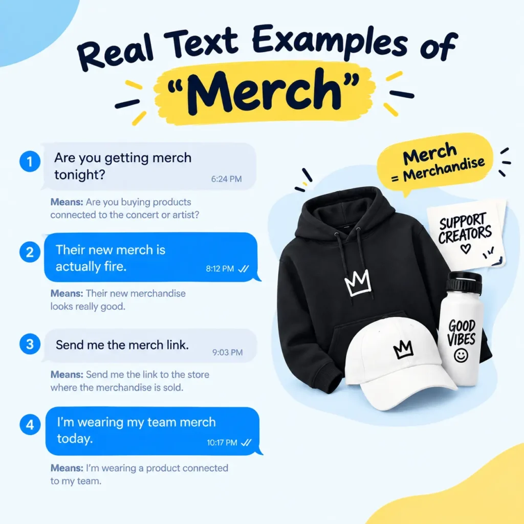 Real Text Examples of Merch
