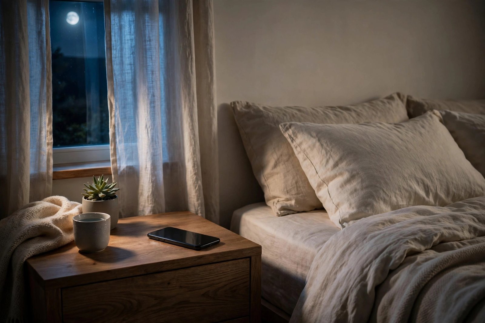 Phone on nightstand at bedtime — how GTS is used