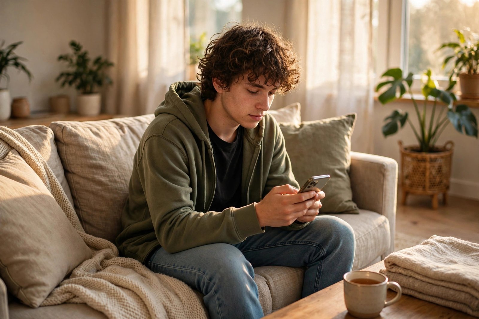 Person texting on phone — how to use IG in chat