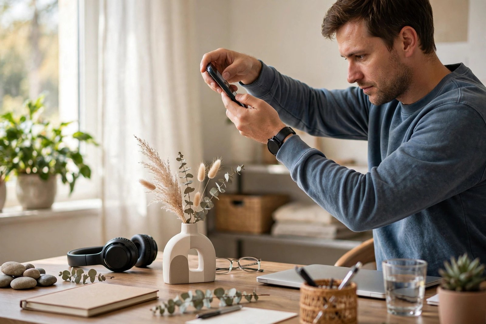 Person listing item for sale online — how NFS is used
