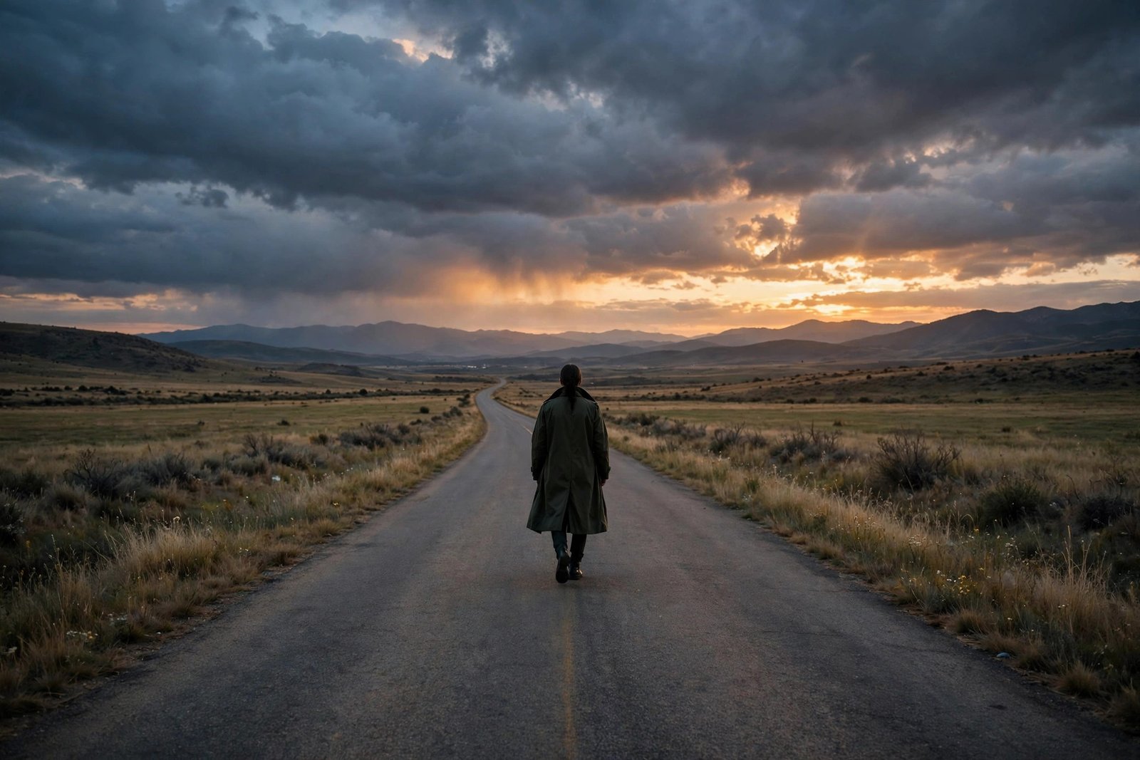 Person walking alone confidently — sigma meaning examples